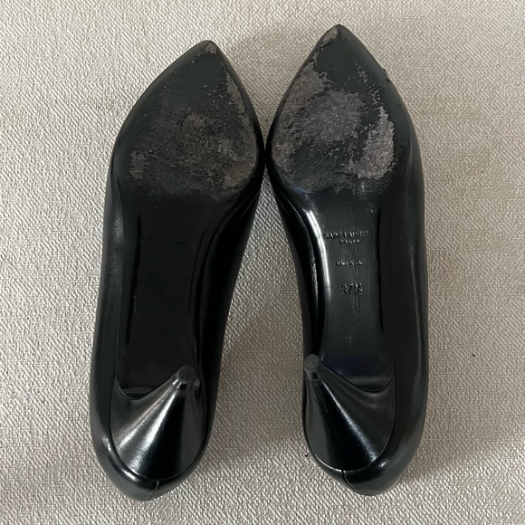 Saint Laurent Anais Bow Pumps in Smooth Leather - Picture 6 of 6